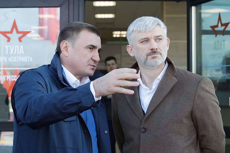 Экскурсию по Восточному обводу для министра транспорта провел губернатор Тульской области Алексей Дюмин