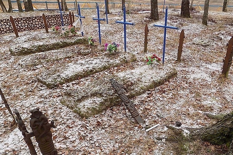 Воры украли с могил цепи-оградки на $4000. Фото: УСК по Могилевской области.