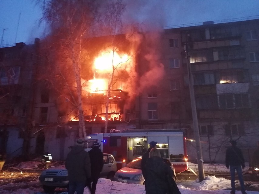 Огонь уничтожил пять квартир. Фото: ГУ МЧС по Челябинской области