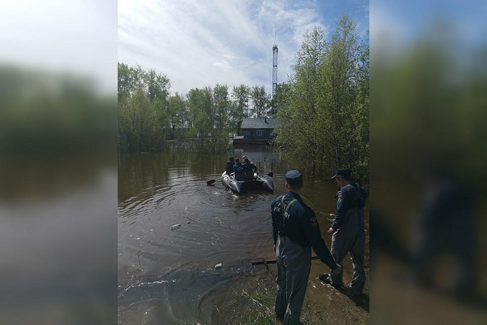 Большая вода топит населенные пункты. Фото: Администрация Соликамского городского округа.