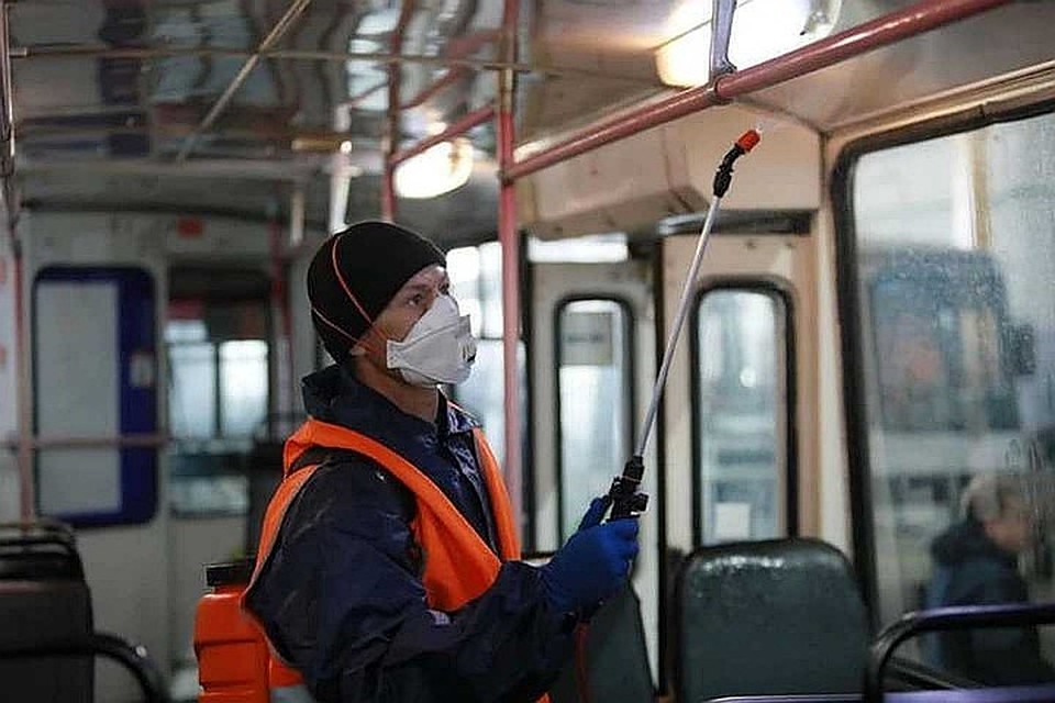 В Подмосковье регулярно проводят дезинфекцию транспорта
