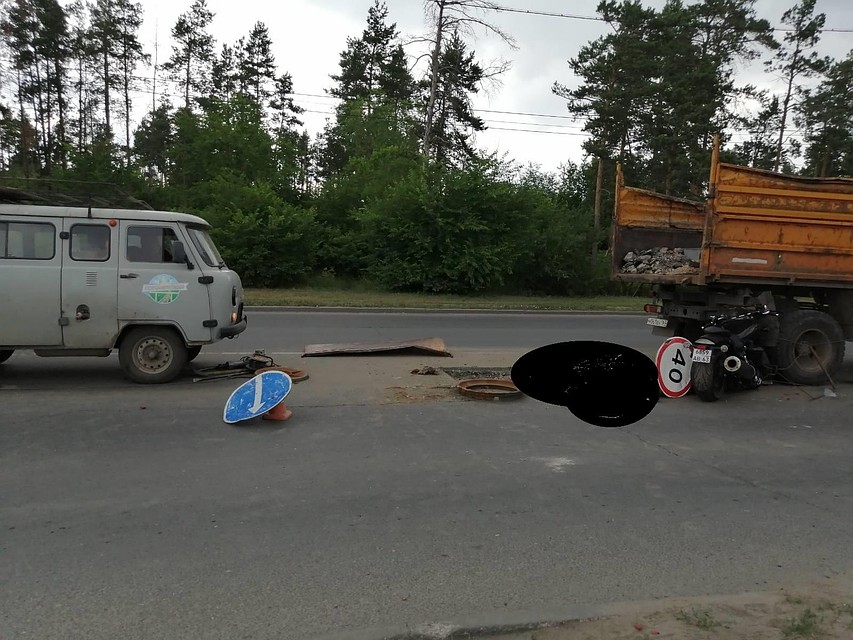 Мотоциклист погиб на месте