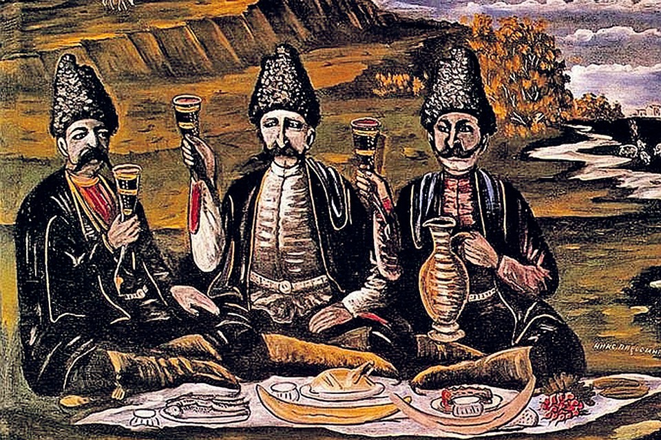На картинах легендарного Пиросмани все герои с кубками. Оказалось, это они так со старостью борются.