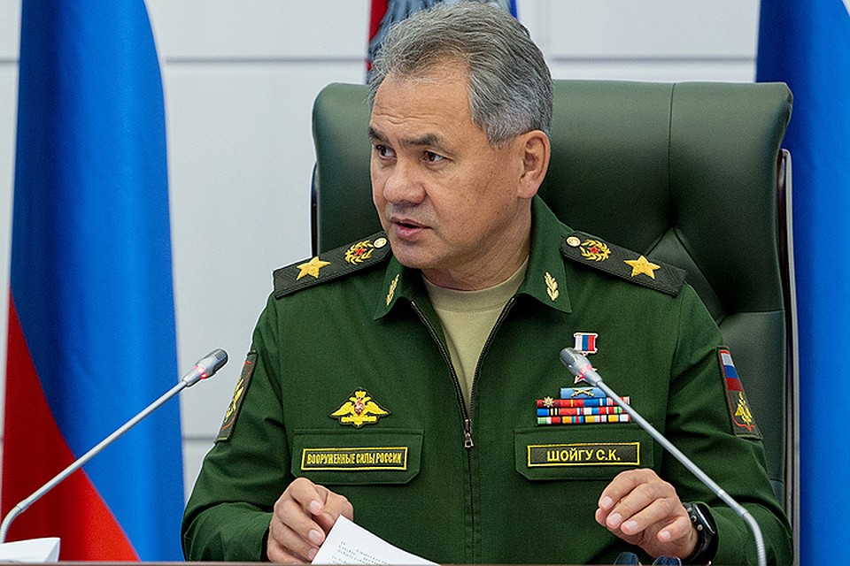 Министр обороны России Сергей Шойгу на заседании коллегии Министерства обороны РФ. ФОТО Сергей Бобылев/ТАСС