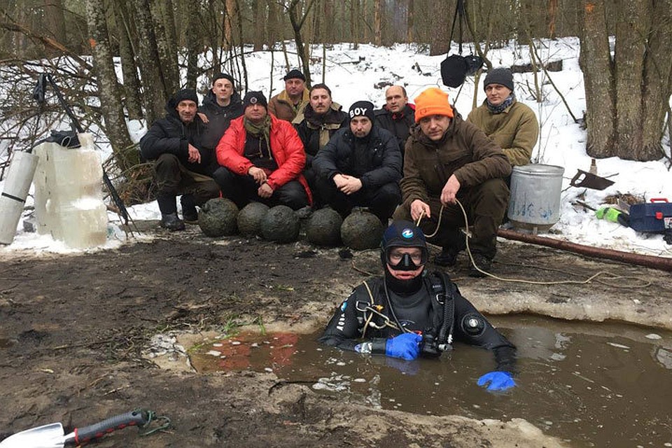 Всего на данный момент Андрей Лихачев и его команда подняли 9 больших ядер (мортирных бомб), часть из которых запечатаны (были подготовлены к бою). Фото: seapegas.com