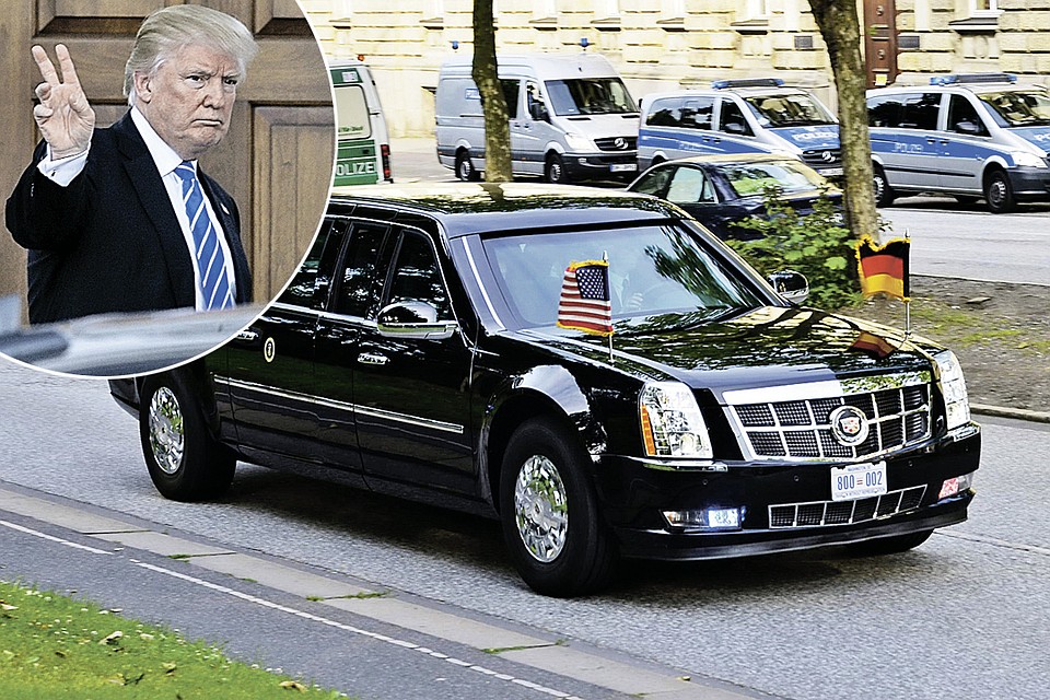 Формально нынешний лимузин Дональда Трампа «Зверь-2» носит эмблему Cadillac, но на деле его основа - от грузовика. Фото: GLOBAL LOOK PRESS
