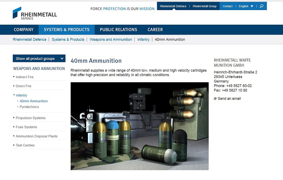 скриншот сайта heinmetall-defence.com
