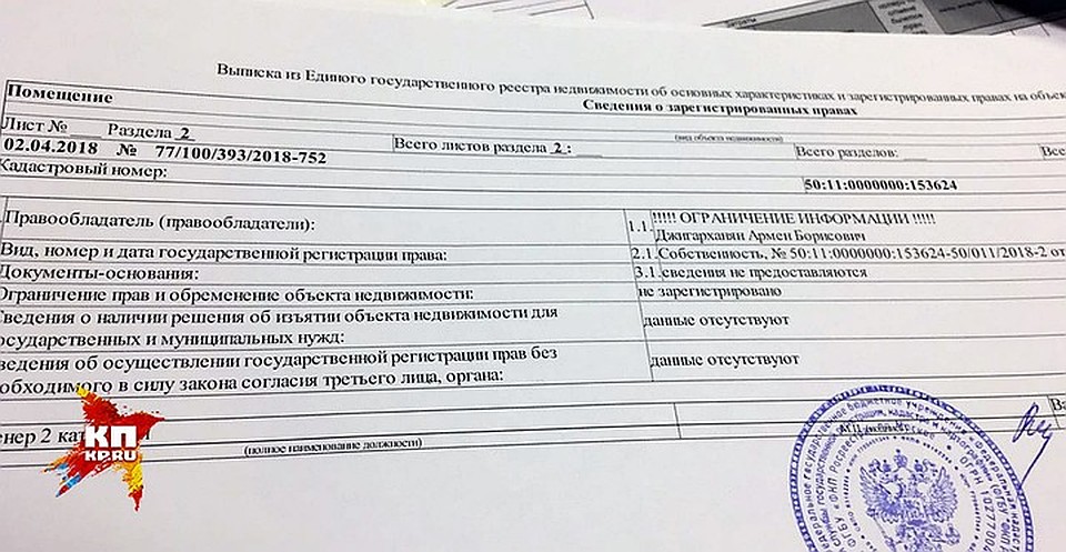 Выписка из государственного реестра.