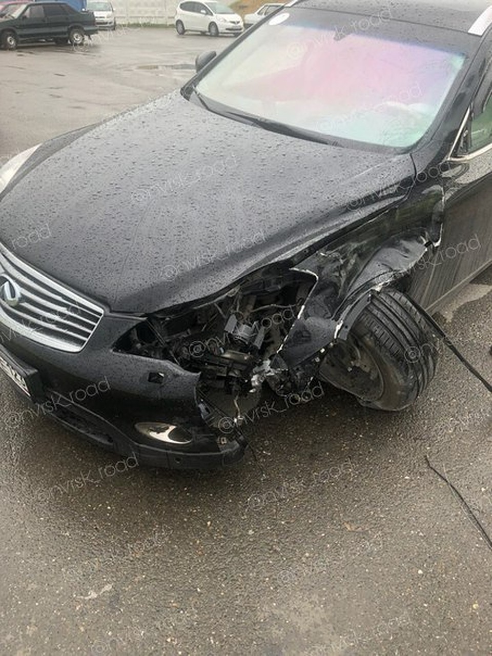 ДТП произошло вечером, примерно в 20:00. Фото: группа "Новороссийск ДТП" в соцсети "Вконтакте" Фото: vk.com