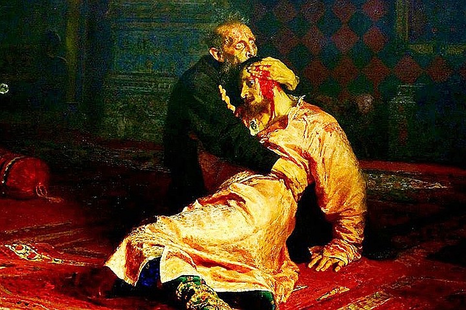 "Грозный и сын его Иван" - роковая картина. Ее натурщик умер страшнее всех. Писатель Всеволод Гаршин, с которого Репин писал убиенного царевича, решив свести счеты с жизнью, бросился в лестничный пролет