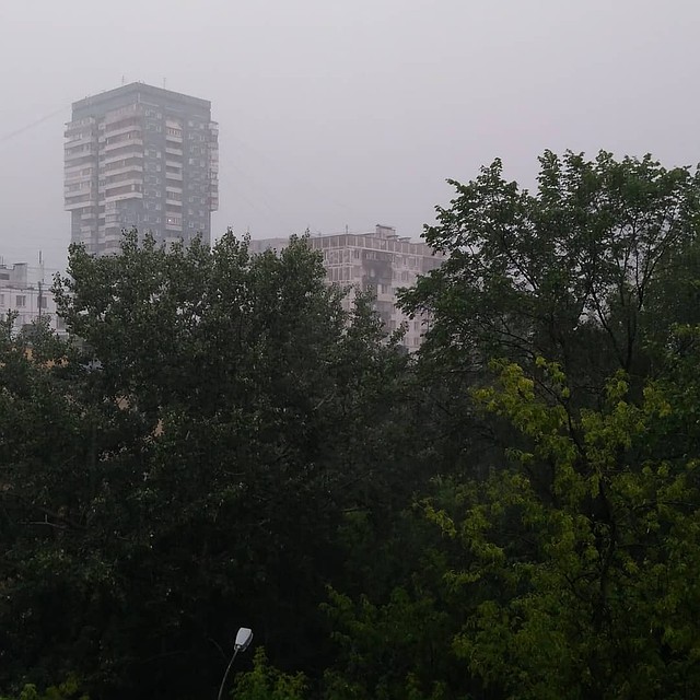 Вид из окна московской квартиры
