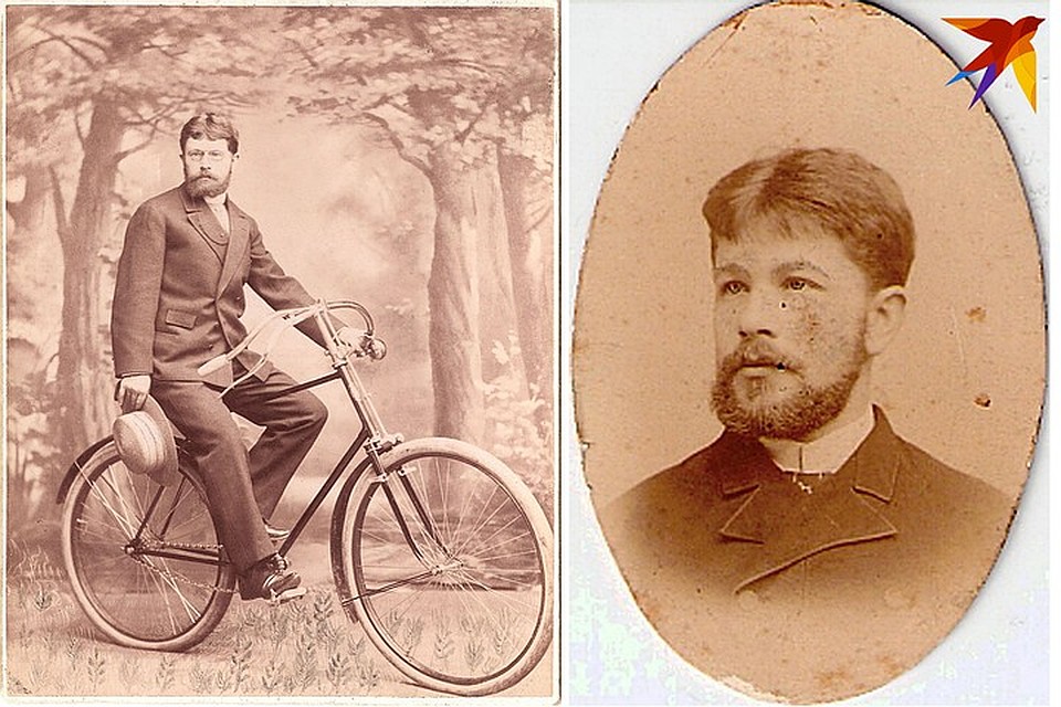Варшавские фотографы Викентий (на велосипеде) и Осип Боретти сразу стали минскими знаменитостями.