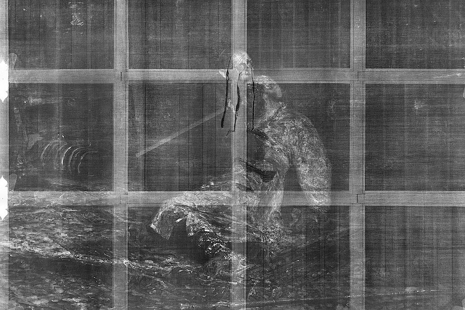 Рентгеновский снимок картины. ФОТО: Пресс-служба Государственной Третьяковской галереи.