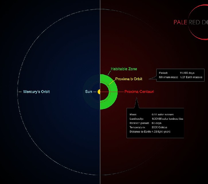 Proxima Centauri b находится в зоне обитаемости.