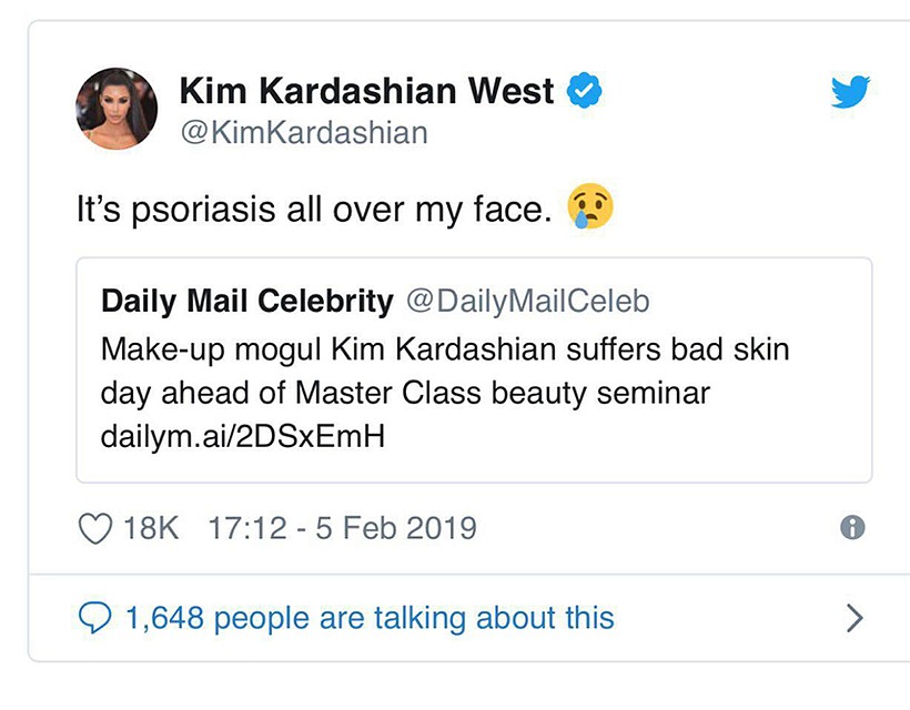 Ким Кардашьян публично призналась в неизлечимой болезни Фото: Twitter.com