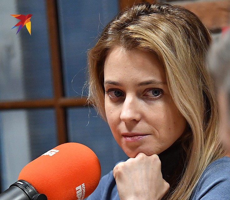 Наталья Поклонская в студии Радио "Комсомольская правда". Фото: Владимир ВЕЛЕНГУРИН