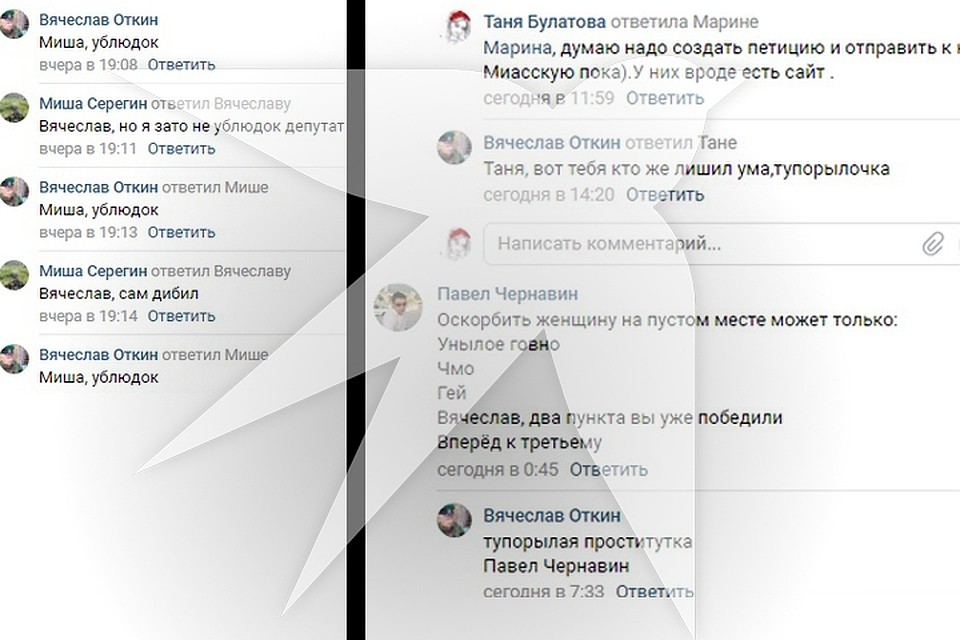 В версию депутата о том, что писали за него, можно поверить. Оскорбления больше напоминают детские обзывания.