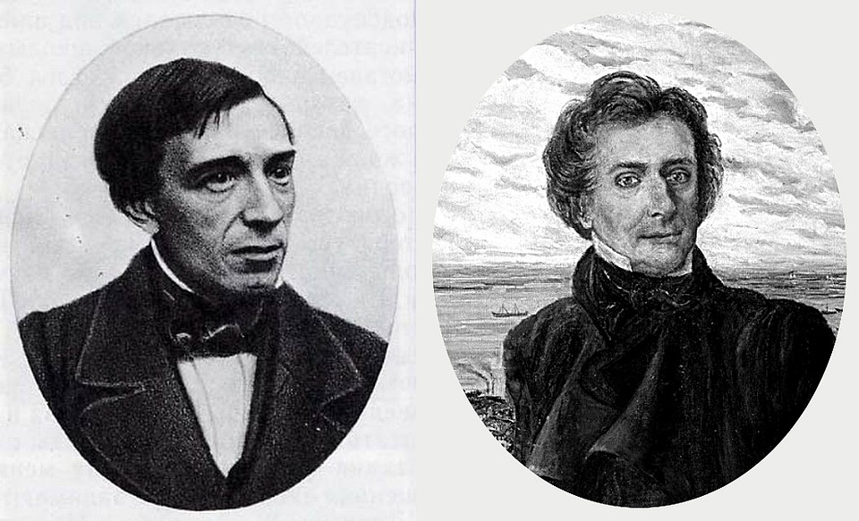 Фотопортрет Измаила Срезневского (слева) и живописный портрет Владимира Даля (справа)