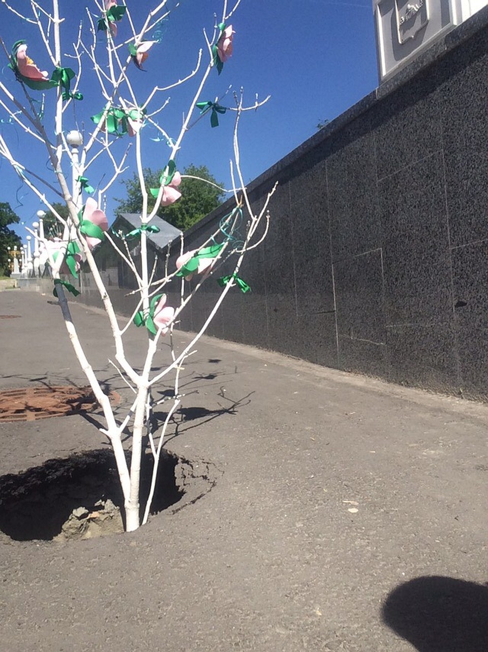В комментариях пользователи понадеялись, что подрядчик быстро устранит провал. Фото: vk.com, Елена Матвеенкова