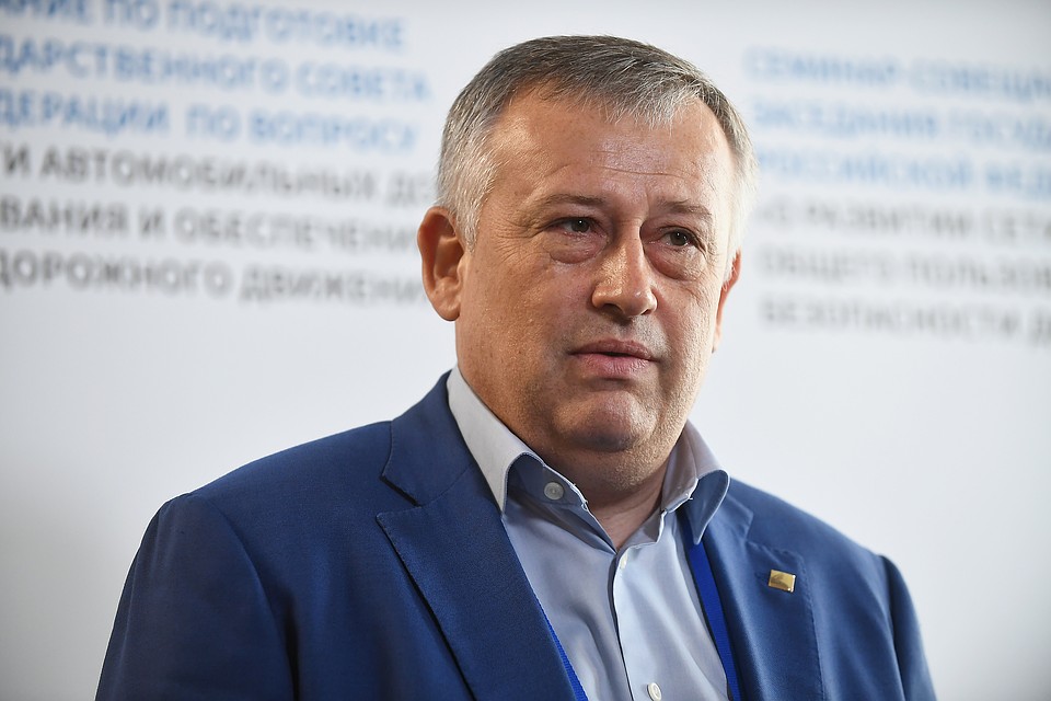 Александр Дрозденко на заседании Госсовета РФ по подготовке нацпроекта "Безопасные и качественные автомобильные дороги". Фото: Максим Григорьев/ТАСС.
