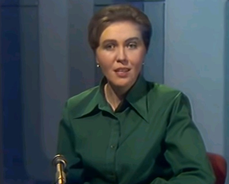 Юлия Белянчикова в передаче "Здоровье", 1976 год.