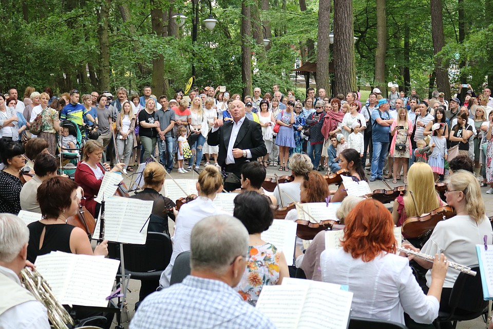 В Лиственничном парке по выходным проходят концерты симфонического оркестра. Фото: Александр КАТЕРУША