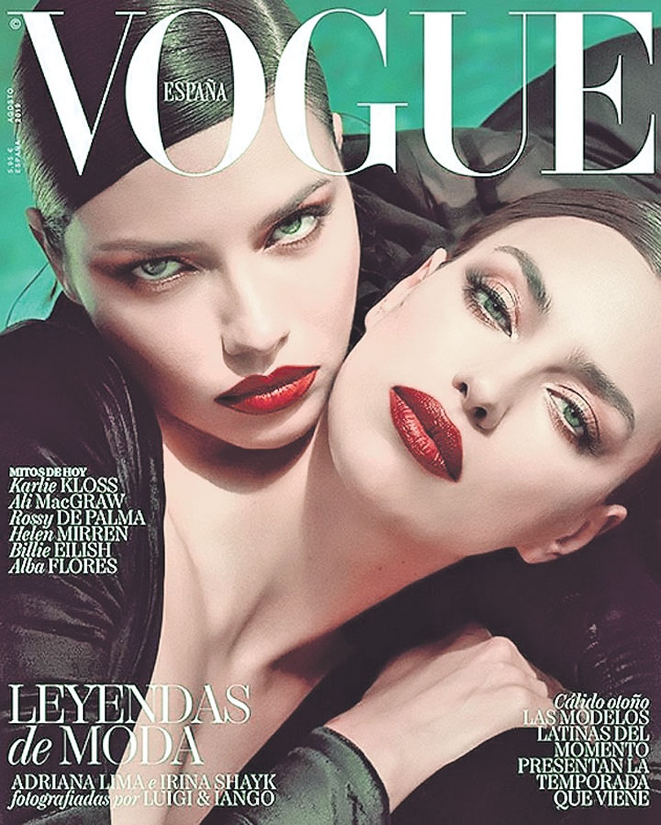 Вышла обложка испанского Vogue - и тоже в кассу: супермодель Адриана Лима (слева) явно утешает подружку Иру!