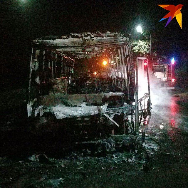 Сгоревший автобус