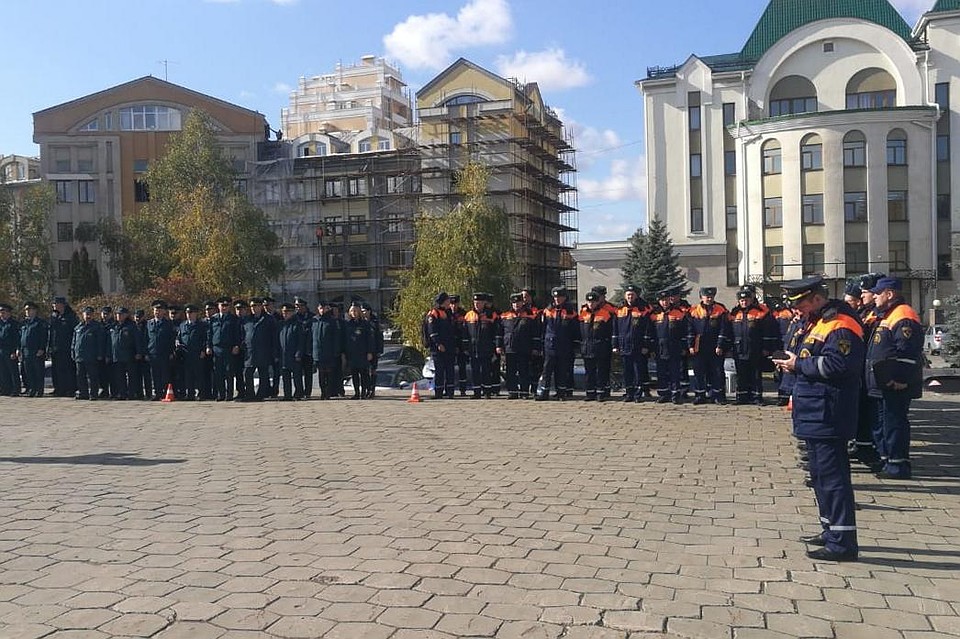 Пожарно-тактические учения в «Октябре» Фото: Пресс-служба ГУ МЧС Липецкой области.