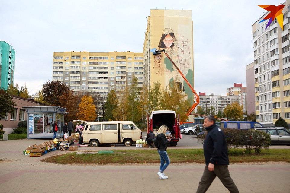 Стрит-арт станет частью триптиха, образы которого будут символизировать современную Беларусь. Фото: Святослав ЗОРКИЙ