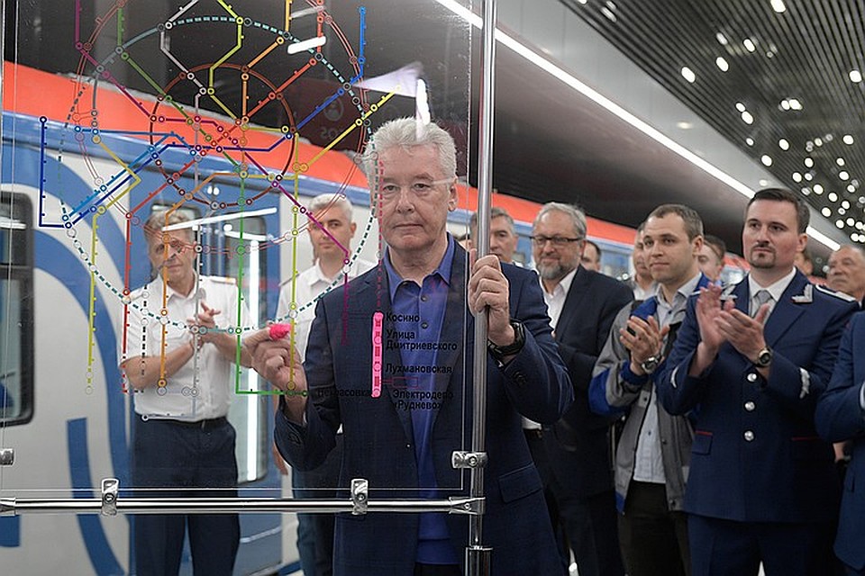Собянин рассказал, что Некрасовскую линию метро полностью запустят в первые месяцы 2020 года Фото: Михаил ФРОЛОВ