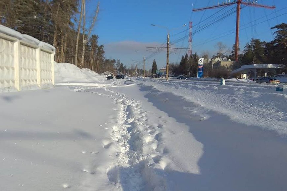 Снег в Барнауле. Фото: Анастасия Корягина