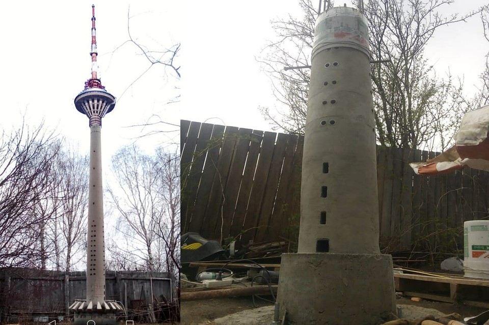 Скульптура башни осталось незаконченой. Фото: предоставлено Романом Кашиным
