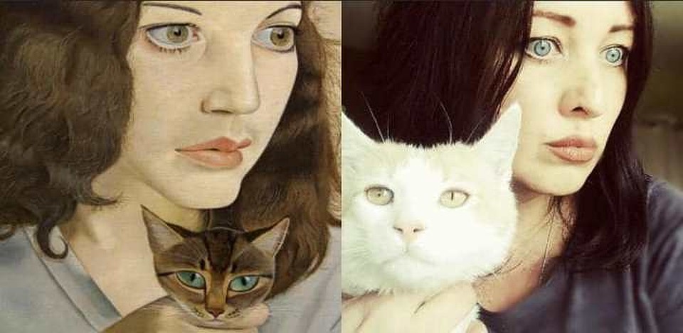Лина Витальевна и «Девушка с котенком» Люсьена Фрейда.