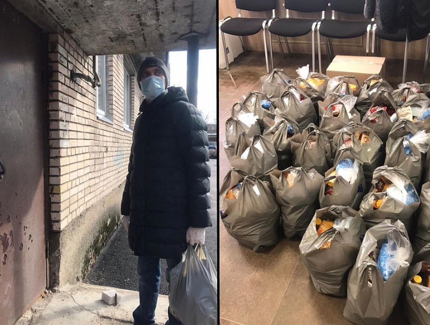Ветераны спорта из Выборга получили продукты первой необходимости. Фото: instagram.com/vitalypetrov