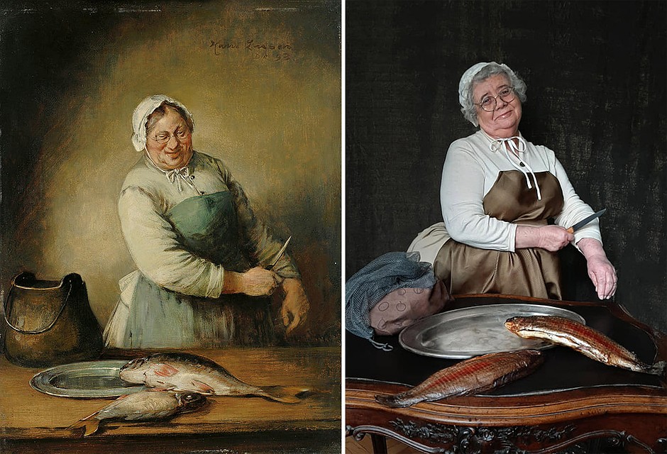 Ханс Лассен, "Улыбающаяся кухарка с рыбой". Фото: Галина Ананчина