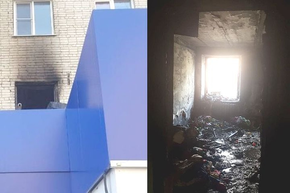 Пожар случился в доме на улице Ветлужская в Советском районе города. Фото: ГУ МЧС по НСО