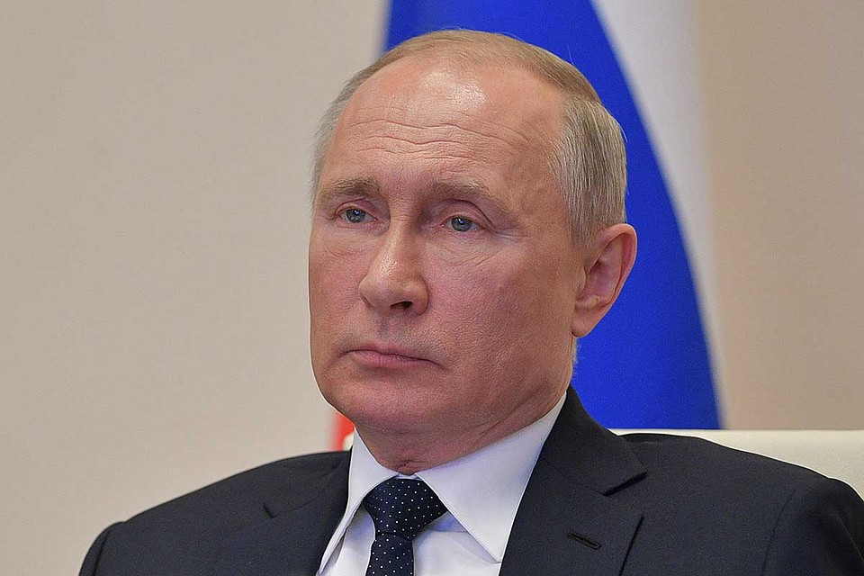 Президент России Владимир Путин во время совещания 8 апреля 2020 г. Фото: Алексей Дружинин/пресс-служба президента РФ/ТАСС