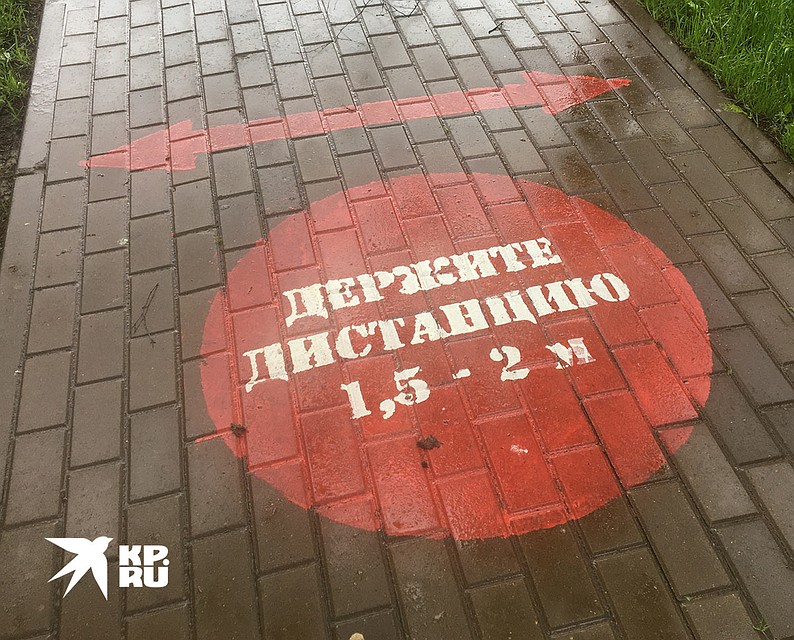 На дорожках появились новые надписи. Фото: Александр РОГОЗА