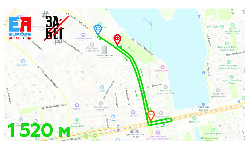 Дистанция в 1520 метров. Фото: сайт марафона "Европа-Азия"