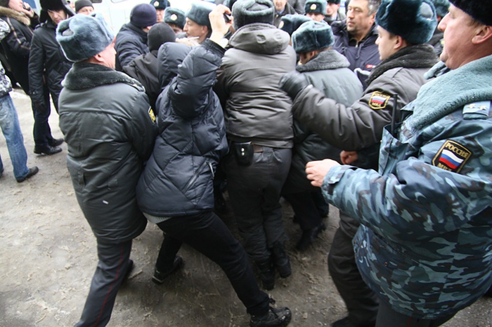 Митинг закончился массовыми задержаниями