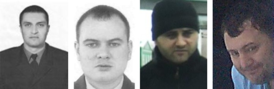 Разыскиваемые Гиви Слонов, Мурат Габеев, Темур Курдзиев, Иван Багаев (слева направо)