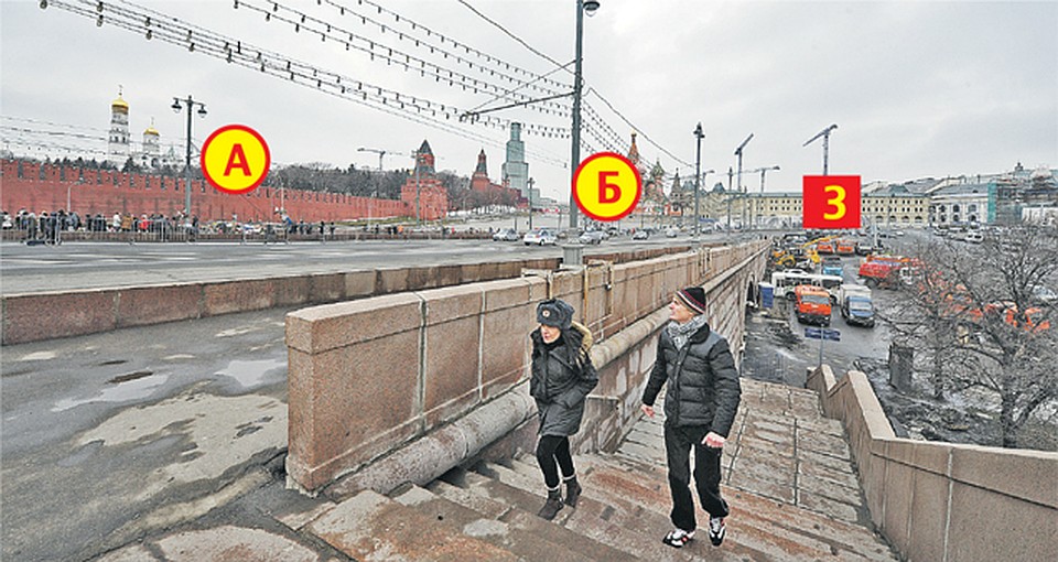 Так выглядит место драмы с противоположной стороны Большого Москворецкого моста. Фото: Михаил ФРОЛОВ