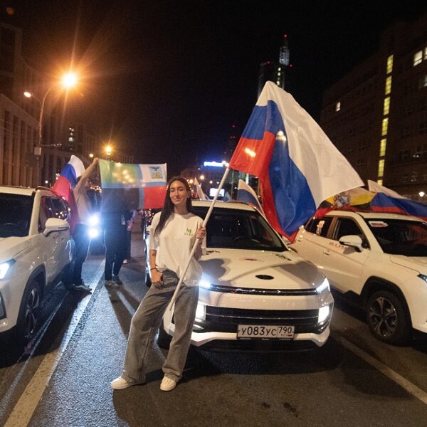 Новогодний автопробег по Садовому кольцу