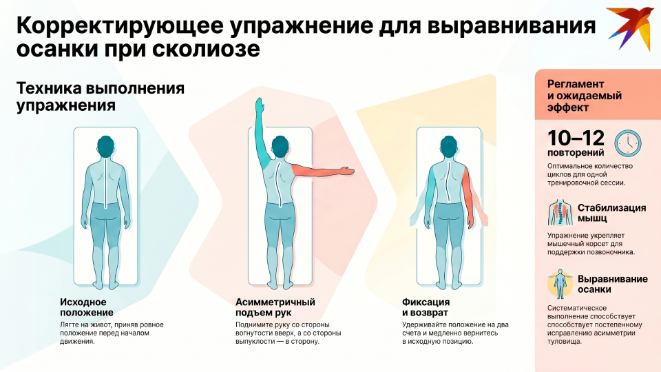 10 лучших упражнений при сколиозе у взрослых
