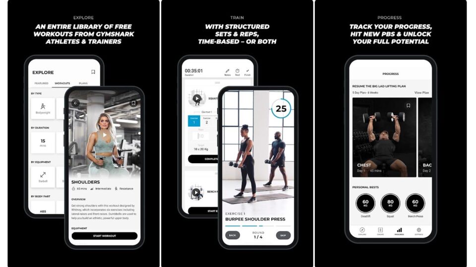 Скриншот приложения Gymshark Training
