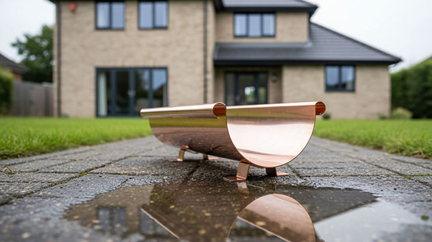 Медные водостоки. Фото: Павел Громов / Нейросеть