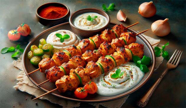 Классический куриный шашлык со специями