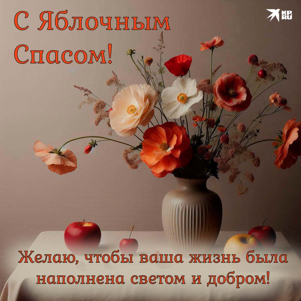 Красивые картинки с поздравлениями на Яблочный Спас
