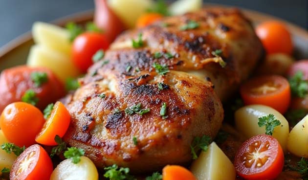 Кролик с овощами